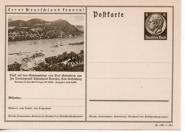 Deutsches Reich Bildpostkarte P236/ 38-122-1-B5 ungebraucht/ *