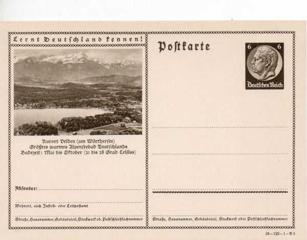 Deutsches Reich Bildpostkarte P236/ 38-123-1-B5 ungebraucht/ *