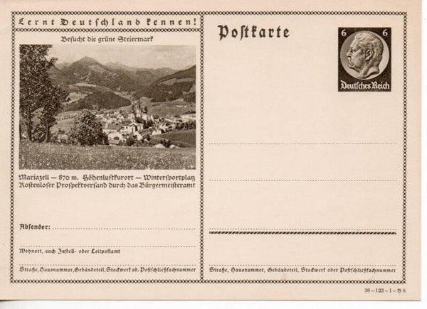 Deutsches Reich Bildpostkarte P236/ 38-123-1-B8 ungebraucht/ *