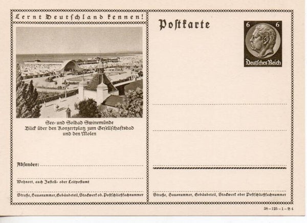 Deutsches Reich Bildpostkarte P236/ 38-125-1-B4 ungebraucht/ *