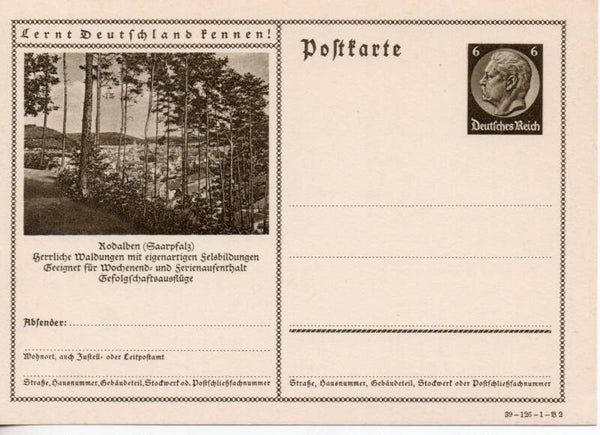 Deutsches Reich Bildpostkarte P236/ 38-126-1-B2 ungebraucht/ *