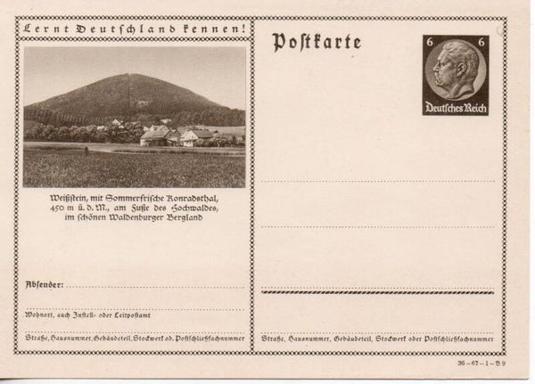 Deutsches Reich Bildpostkarte P236/ 36-67-1-B9 ungebraucht/ *