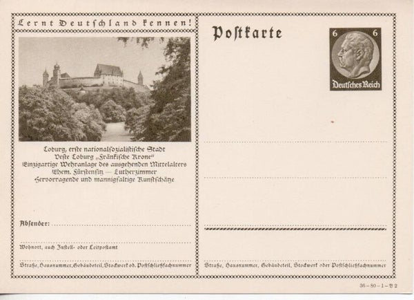 Deutsches Reich Bildpostkarte P236/ 36-80-1-B2 ungebraucht/ *