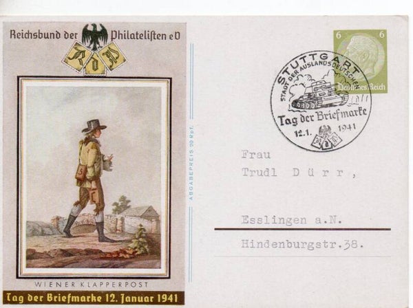 Deutsches Reich Ganzsache P241 mit SST gelaufen/ o