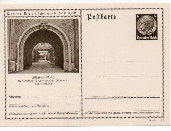 Deutsches Reich Bildpostkarte P236/ 34-53-1-B6 ungebraucht/ *