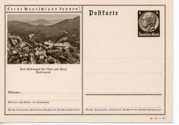 Deutsches Reich Bildpostkarte P236/ 35-59-1-B4 ungebraucht/ *