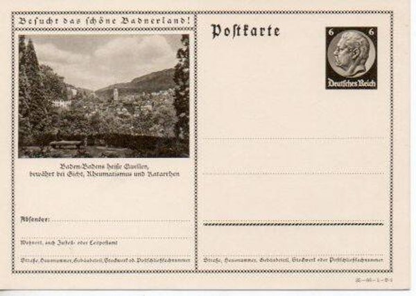 Deutsches Reich Bildpostkarte P236/ 35-66-1-B6 ungebraucht/ *