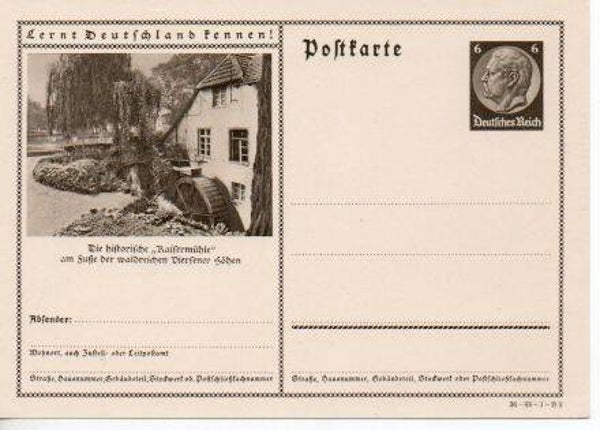 d812-Deutsches Reich Bildpostkarte P236/ 36-68-1-B3 ungebraucht/ *