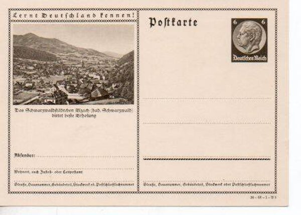 d814-Deutsches Reich Bildpostkarte P236/ 36-68-1-B5 ungebraucht/ *