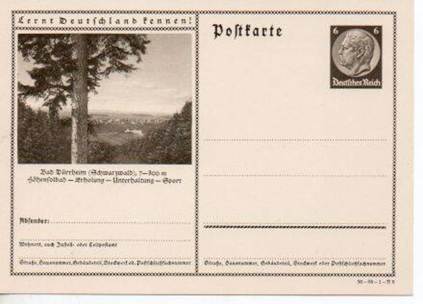 Deutsches Reich Bildpostkarte P236/ 36-68-1-B8 ungebraucht/ *