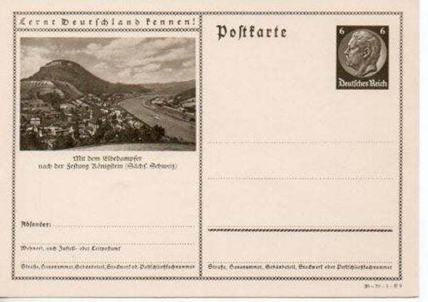 d834-Deutsches Reich Bildpostkarte P236/ 36-70-1-B9 ungebraucht/ *