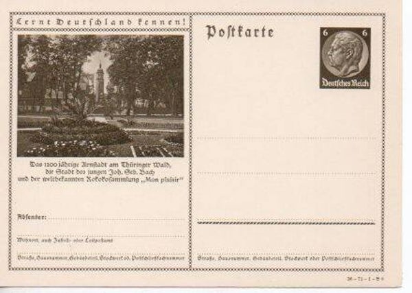 Deutsches Reich Bildpostkarte P236/ 36-71-1-B8 ungebraucht/ *