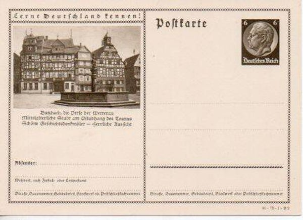 d845-Deutsches Reich Bildpostkarte P236/ 36-72-1-B2 ungebraucht/ *