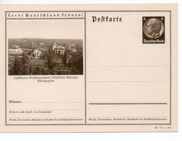 d846-Deutsches Reich Bildpostkarte P236/ 36-72-1-B3 ungebraucht/ *