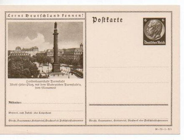d856-Deutsches Reich Bildpostkarte P236/ 36-73-1-B5 ungebraucht/ *