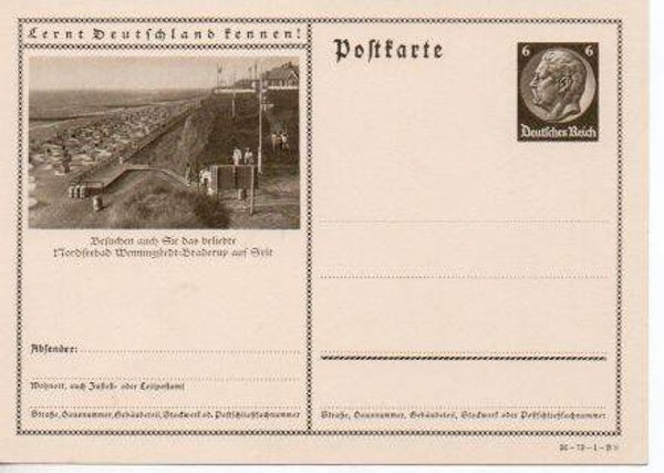 d859-Deutsches Reich Bildpostkarte P236/ 36-73-1-B9 ungebraucht/ *