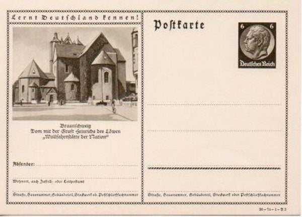 d862-Deutsches Reich Bildpostkarte P236/ 36-74-1-B3 ungebraucht/ *