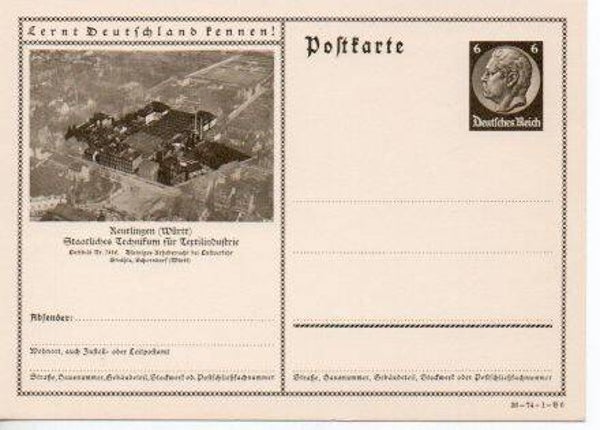 d864-Deutsches Reich Bildpostkarte P236/ 36-74-1-B6 ungebraucht/ *