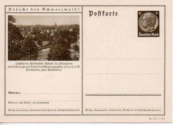 d869a-Deutsches Reich Bildpostkarte P236/ 36-75-1-B1 ungebraucht/ *