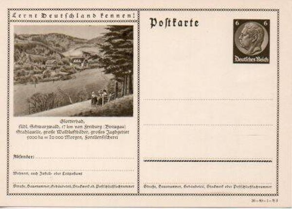 d917-Deutsches Reich Bildpostkarte P236/ 36-80-1-B3 ungebraucht/ *