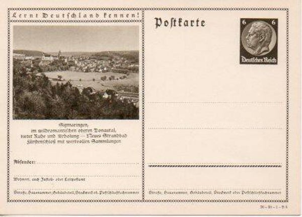 Deutsches Reich Bildpostkarte P236/ 36-80-1-B5 ungebraucht/ *