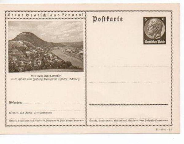 d966-Deutsches Reich Bildpostkarte P236/ 36-85-1-B5 ungebraucht/ *