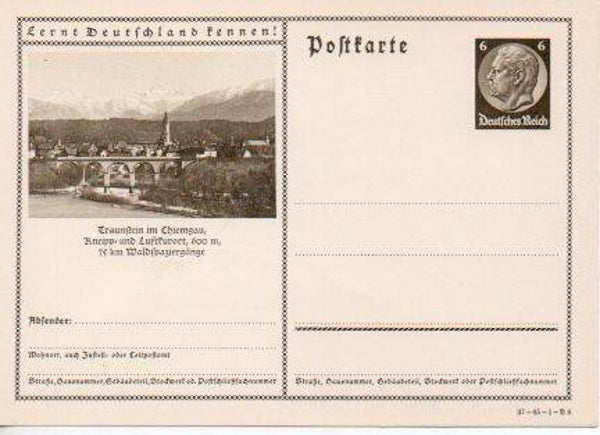 d969-Deutsches Reich Bildpostkarte P236/ 36-85-1-B8 ungebraucht/ *