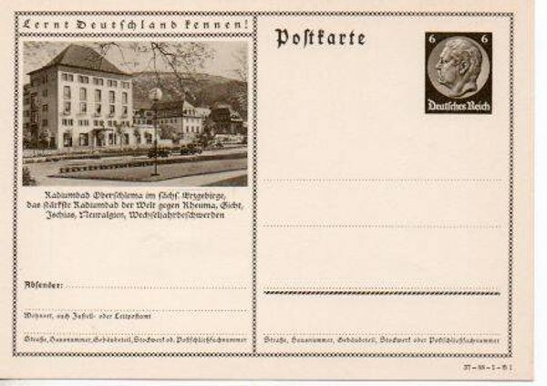 Deutsches Reich Bildpostkarte P236/ 37-88-1-B1 ungebraucht/ *