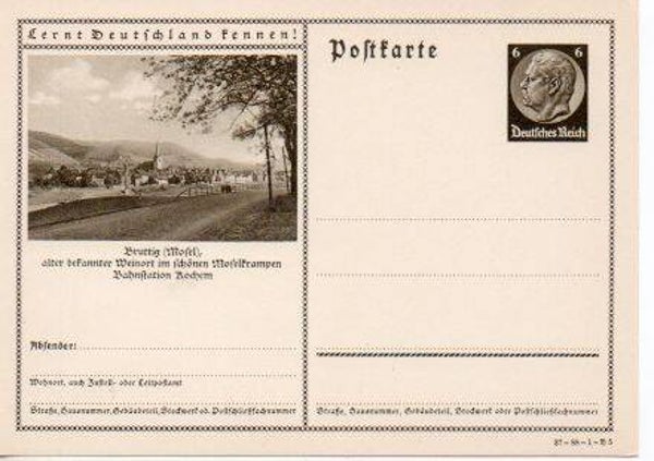 Deutsches Reich Bildpostkarte P236/ 37-88-1-B5 ungebraucht/ *