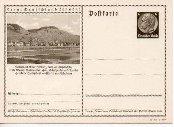 Deutsches Reich Bildpostkarte P236/ 37-88-1-B9 ungebraucht/ *