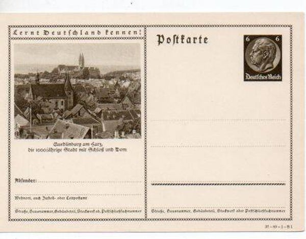 d990-Deutsches Reich Bildpostkarte P236/ 37-89-1-B1 ungebraucht/ *