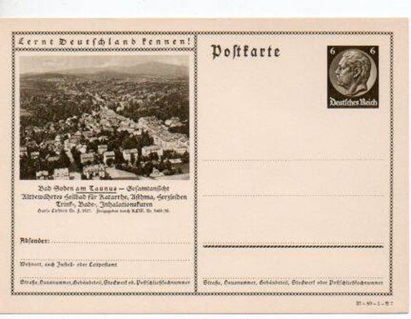 d994-Deutsches Reich Bildpostkarte P236/ 37-89-1-B7 ungebraucht/ *