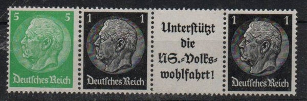 Deutsches Reich Zusammendruck W 90- W 93 ungebraucht/ *