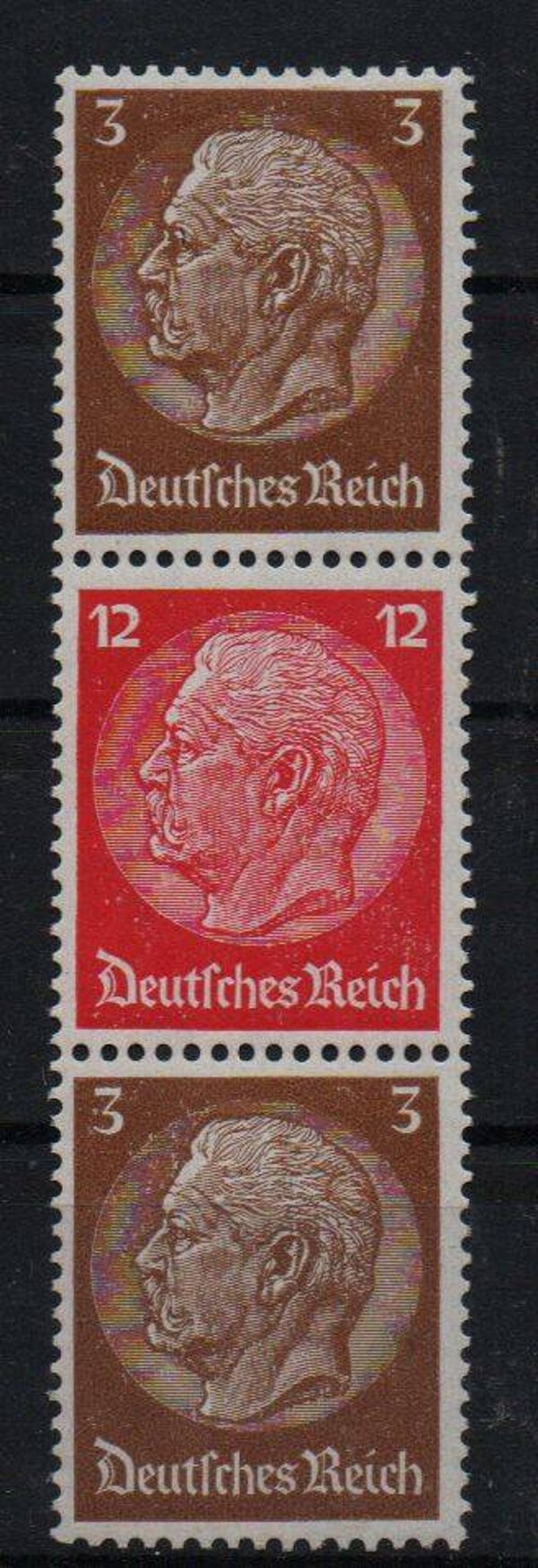 Deutsches Reich Zusammendruck S 182 ungebraucht/ *