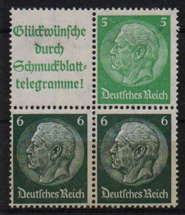 Deutsches Reich Zusammendruck S 207.1 - S 187 * oder W 88.1 *