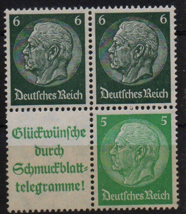 Deutsches Reich Zusammendruck S 209.1 - S 189 * oder W 88.1 **