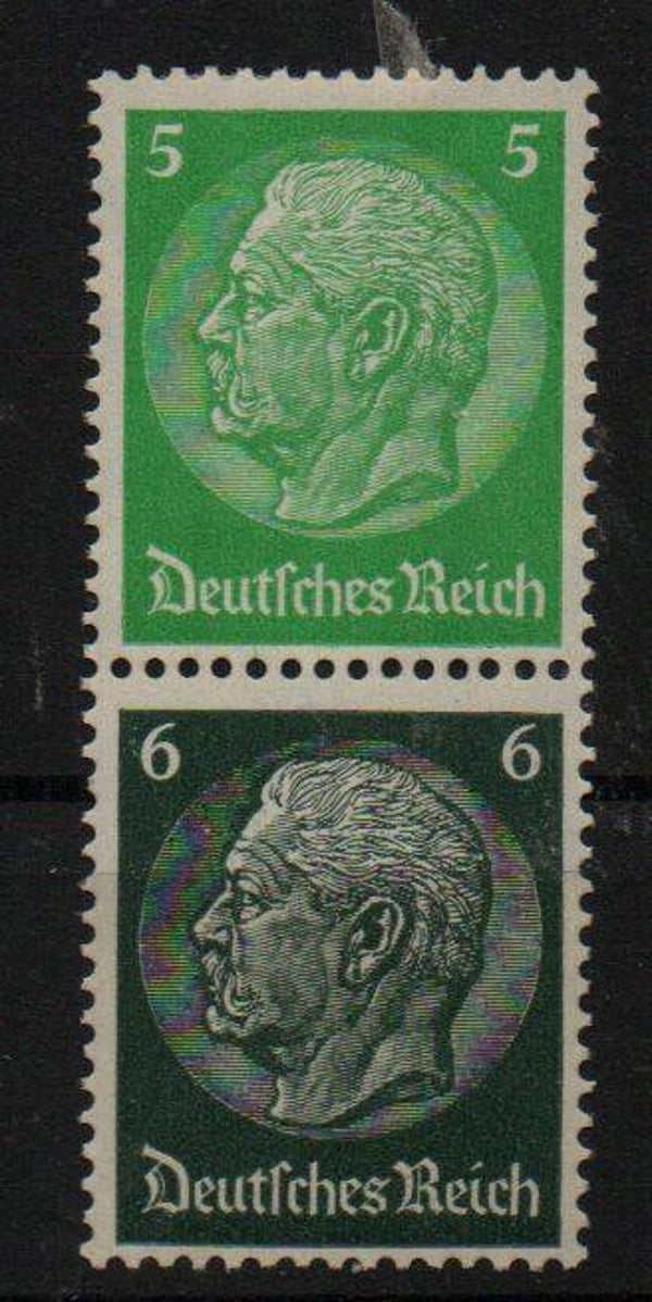 Deutsches Reich Zusammendruck S 187 ungebraucht/ *