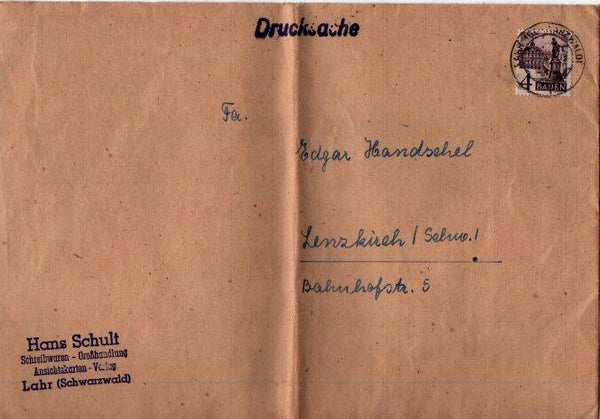 Baden Brief mit Nr. 29bybVIII gelaufen/ o