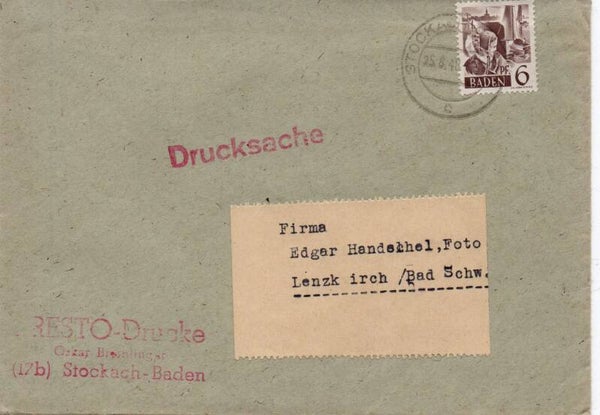 Baden Brief mit Nr. 15yII gelaufen/ o