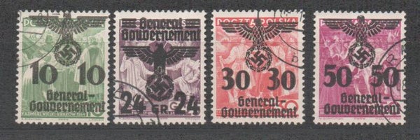 DR Generalgouvernement Nr. 21-24 (24I) gestempelt/ o