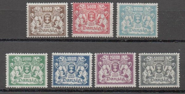 Danzig Nr. 151-157 ungebraucht/ *
