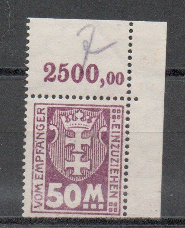 Danzig Porto Nr. 23 ungebraucht/ *