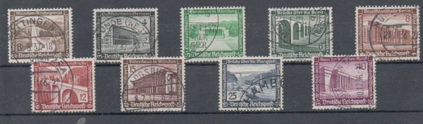 Deutsches Reich Nr. 634-642 gestempelt/ o