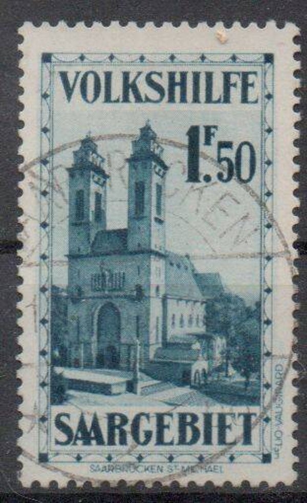 m244- Saargebiet Nr. 165 gestempelt/ o geprüft Ney