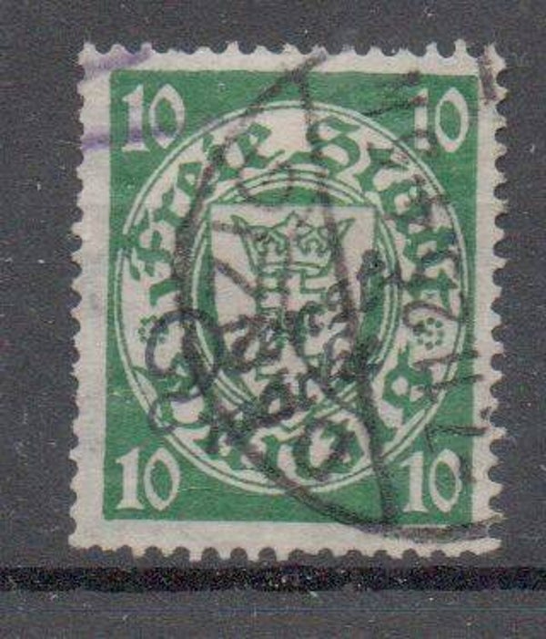 Danzig Dienstmarke Nr. 42b gestempelt/ o geprüft Oechsner