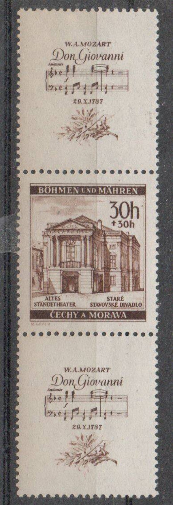 Böhmen und Mähren Zusammendruck  SZD 27 postfrisch/ **