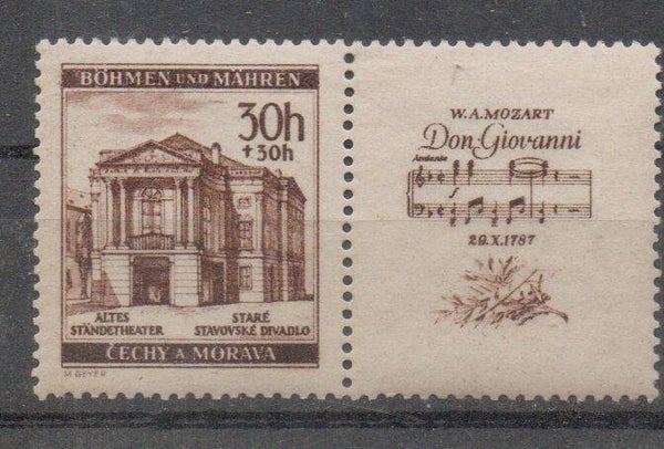 m329a- Böhmen und Mähren Zusammendruck  WZD 25 postfrisch/ **