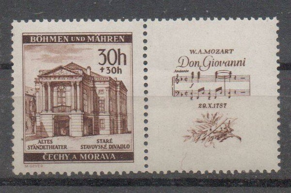 m329b- Böhmen und Mähren Zusammendruck  WZD 25 postfrisch/ **