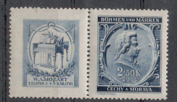 m336- Böhmen und Mähren Zusammendruck  WZD 40 ungebraucht/ *