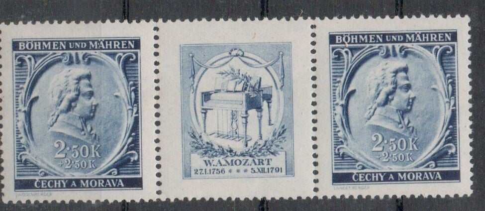m339- Böhmen und Mähren Zusammendruck  WZD 38 postfrisch/ **